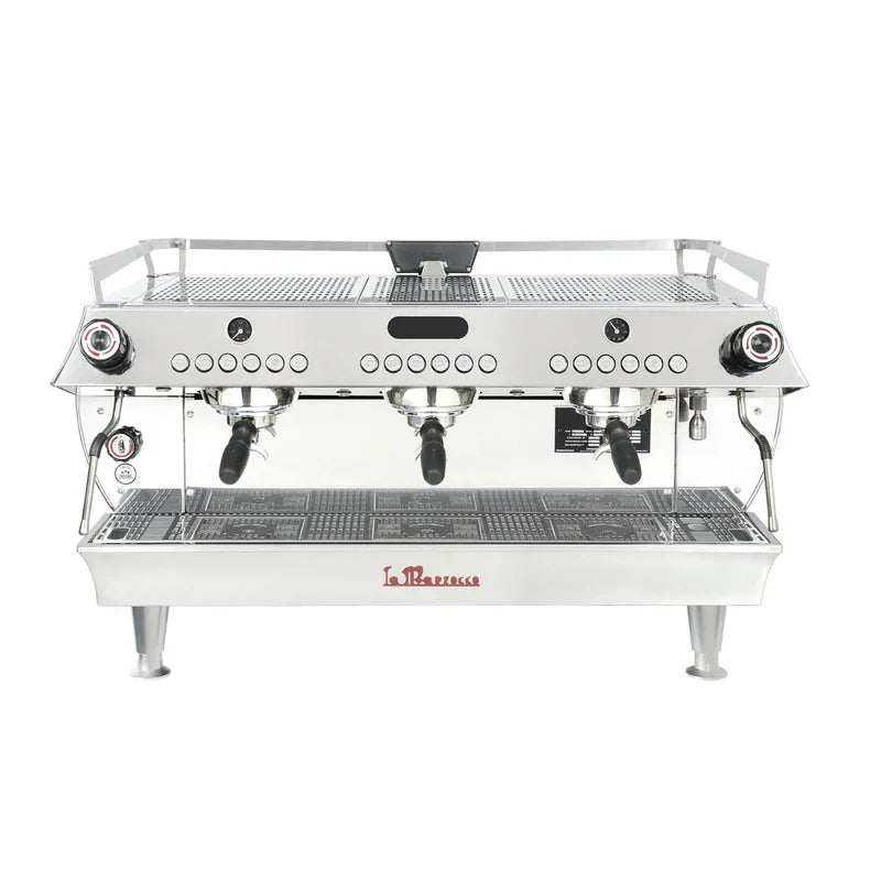 La Marzocco GB5 S Espresso Machine | Crack Coffee Roastery UAE – front view, 3 group model