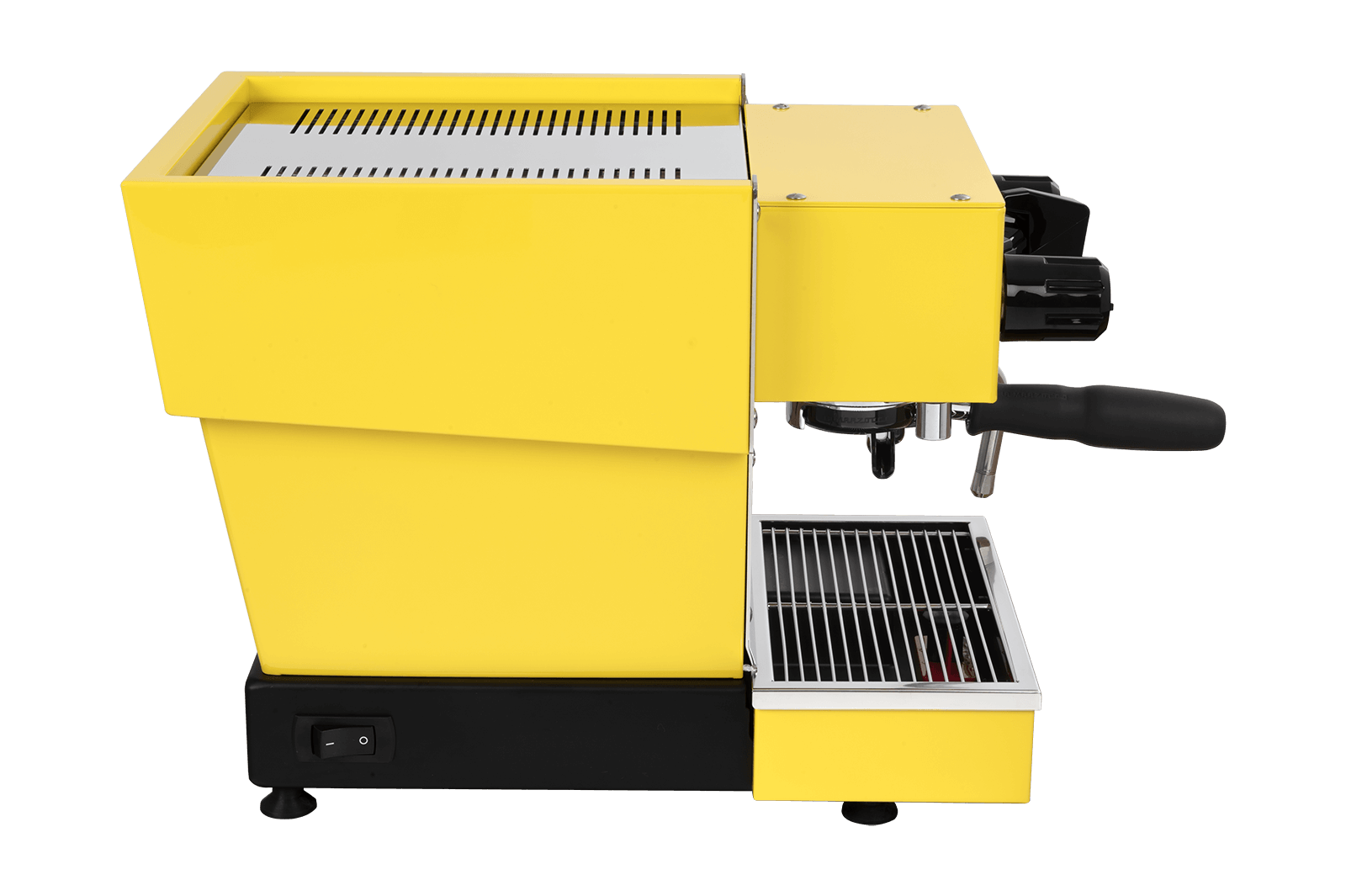 La Marzocco Linea Micra Dual Boiler Espresso Machine | Crack Coffee Roastery UAE – left side view, yellow finish
